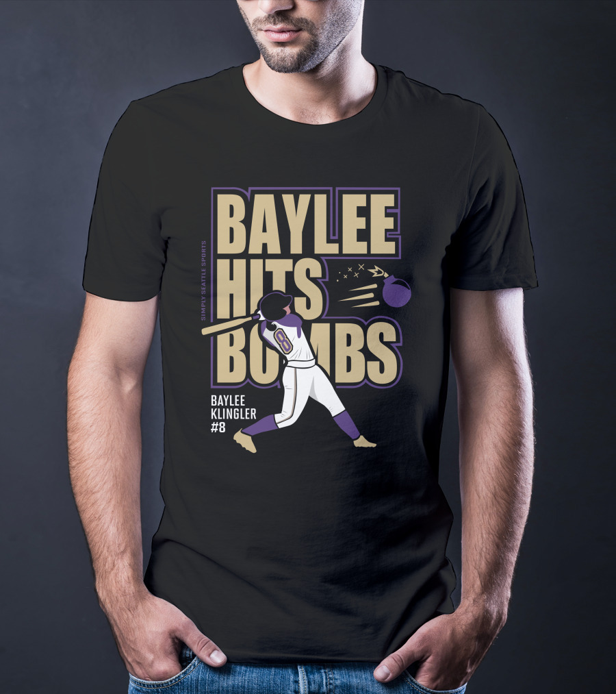 Baylee Hits Bombs Baylee Klingler #8 Samvy Seattle Sports T-Shirt