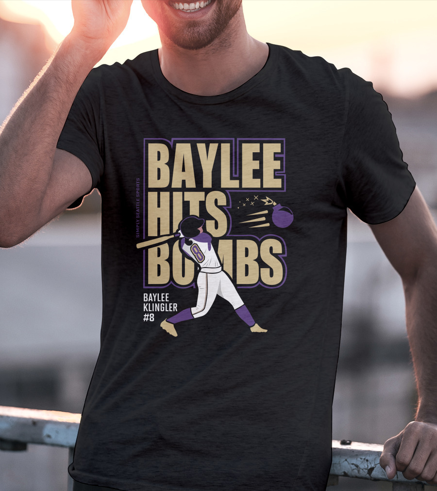 Baylee Hits Bombs Baylee Klingler #8 Samvy Seattle Sports T-Shirt