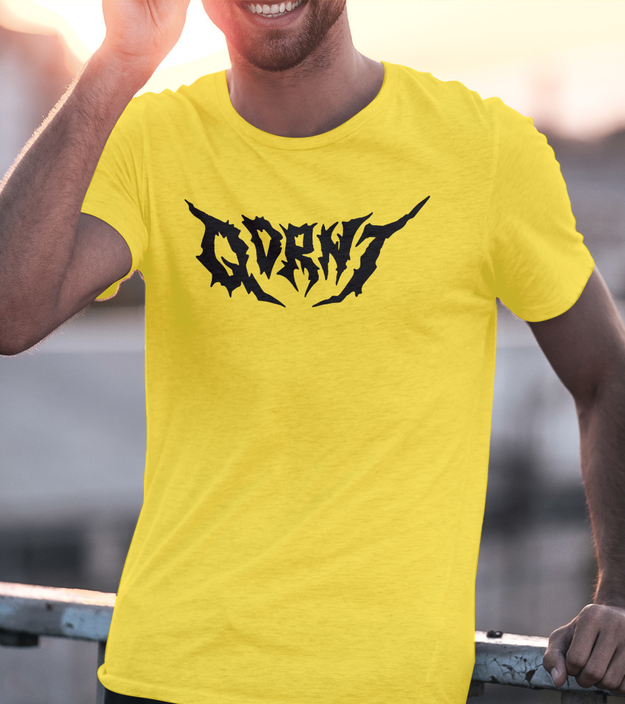 Qdrnt Gothic Style Text With Jagged Font T-Shirt
