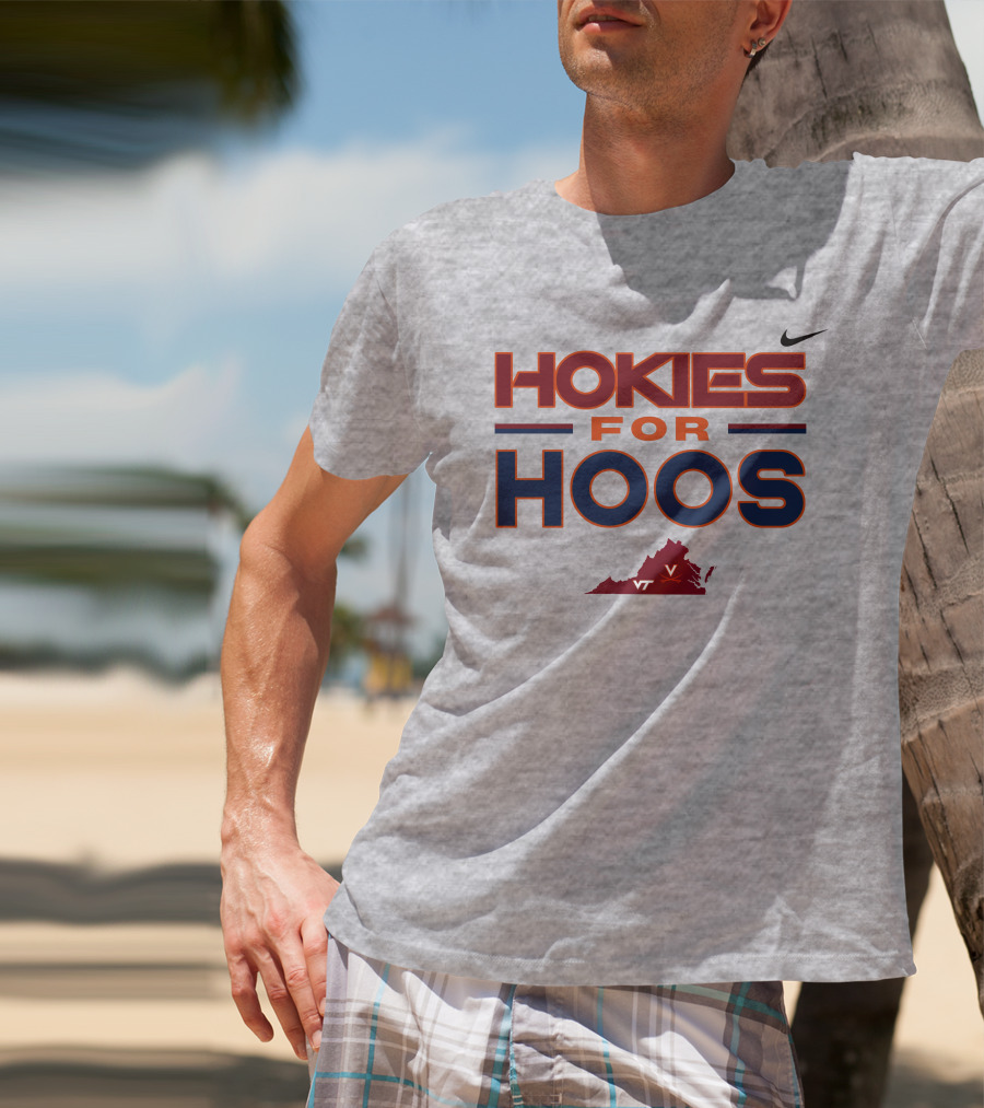 Hokies For Hoos Virginia Map VT T-Shirt