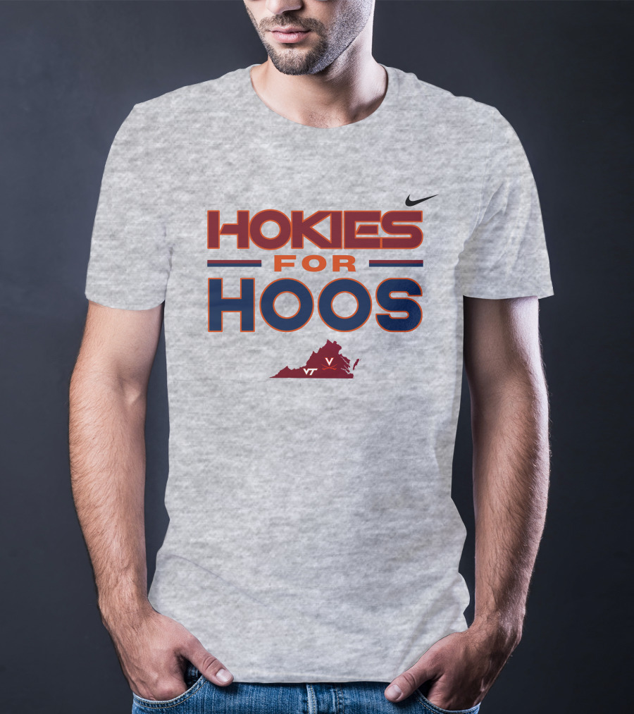 Hokies For Hoos Virginia Map VT T-Shirt