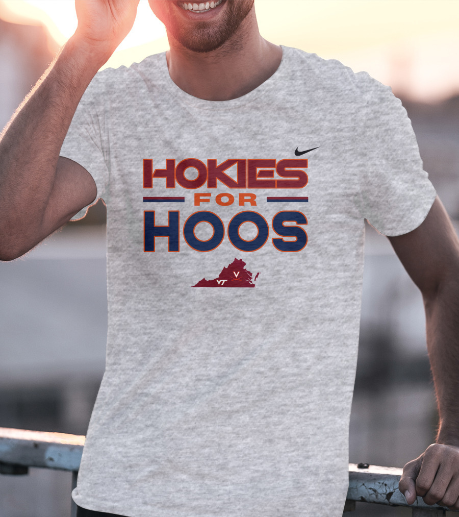 Hokies For Hoos Virginia Map VT T-Shirt