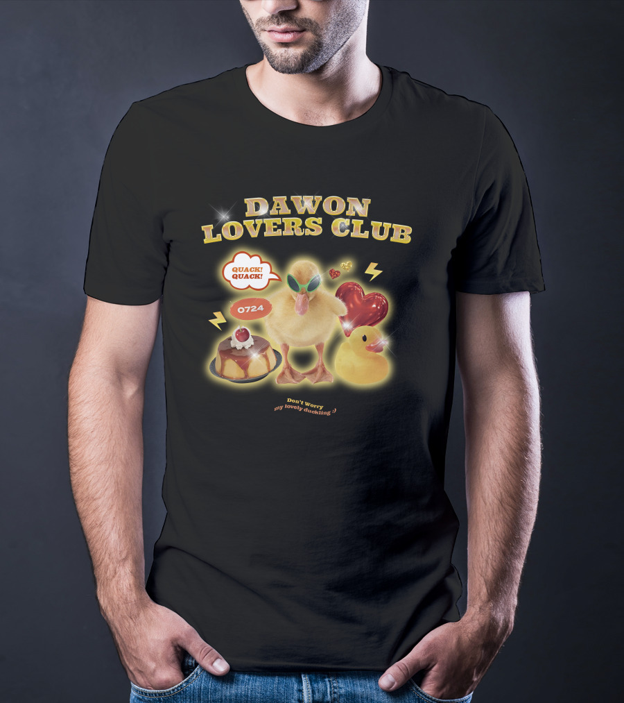 DAWON LOVERS CLUB Quack Quack 0724 Don't Worry My Lovely Duckling T-Shirt