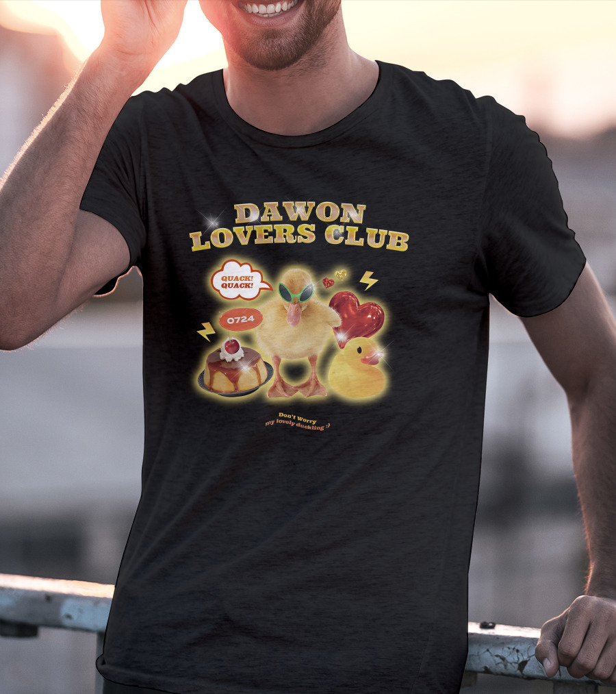 DAWON LOVERS CLUB Quack Quack 0724 Don't Worry My Lovely Duckling T-Shirt