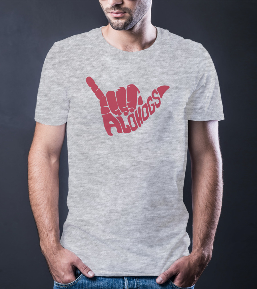 Shaka Hand Gesture With Alohogs Text T-Shirt