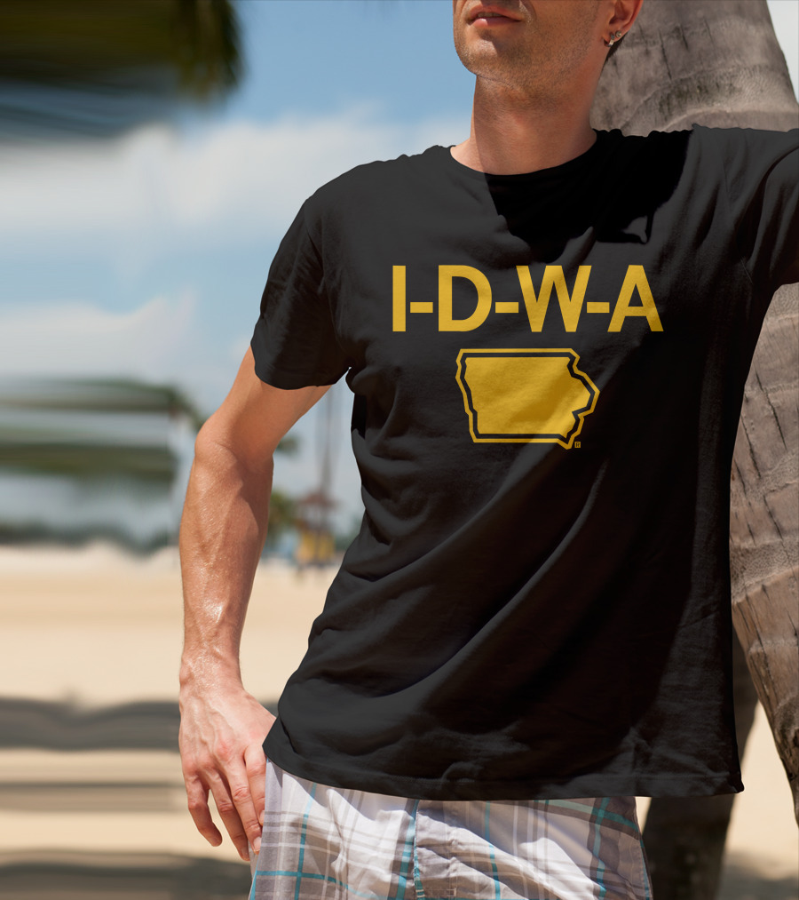 IDWA Yellow Iowa Outline T-Shirt