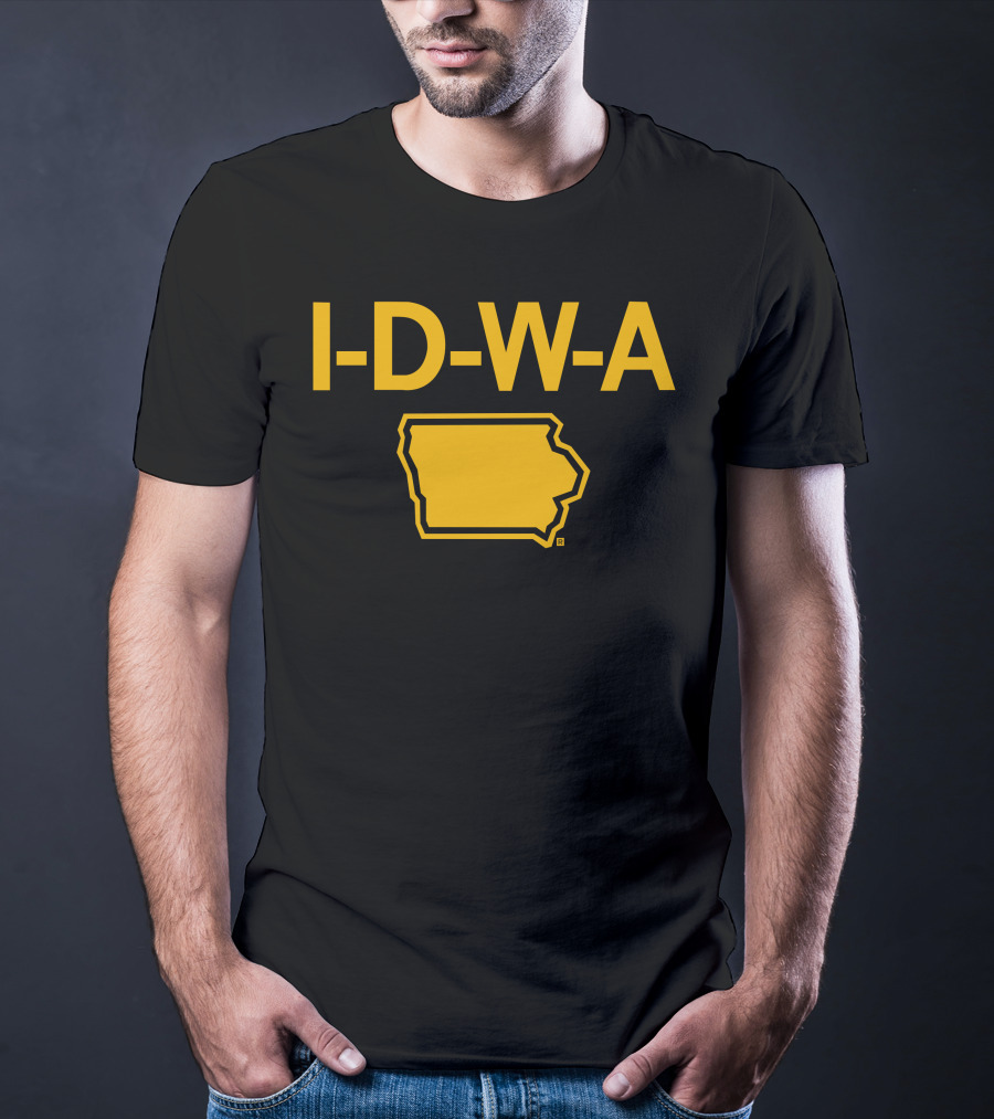 IDWA Yellow Iowa Outline T-Shirt