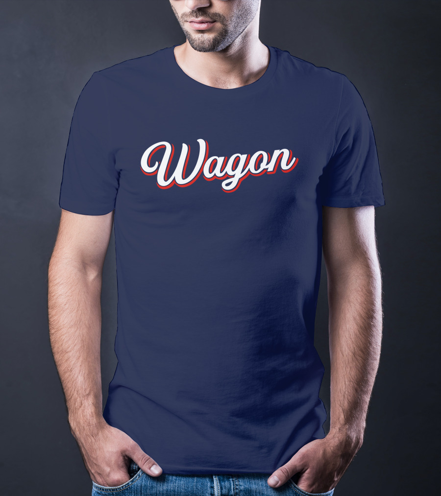 Wagon NJ Style Vintage Script T-Shirt