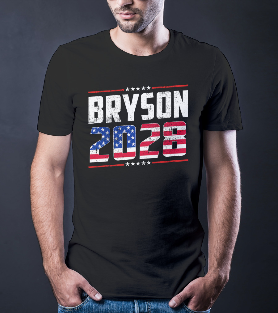 BRYSON 2028 American Flag Stars Stripes T-Shirt