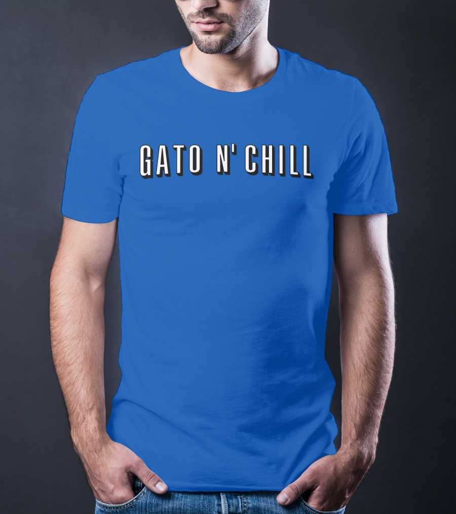 Gato N' Chill Blue T-Shirt