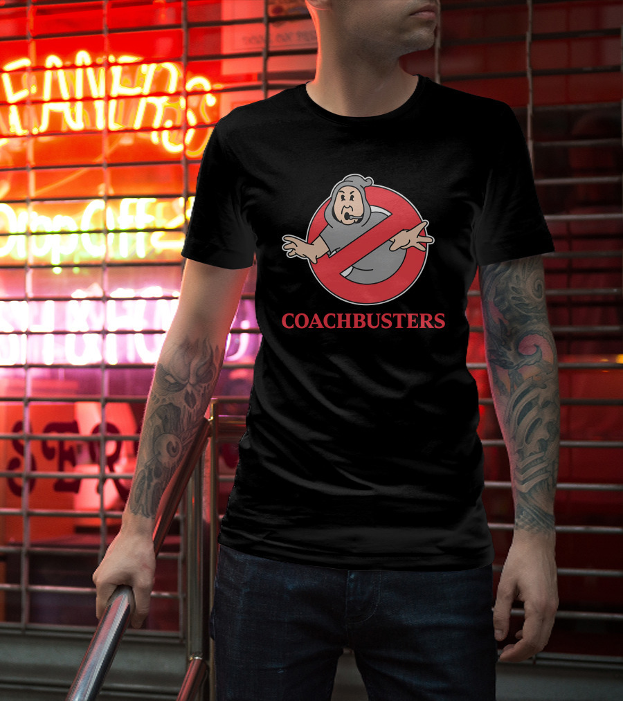 Ghostbusters Coachbusters Logo Parody With Ghost In No T-Shirt