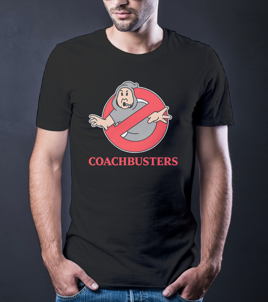 Ghostbusters Coachbusters Logo Parody With Ghost In No T-Shirt