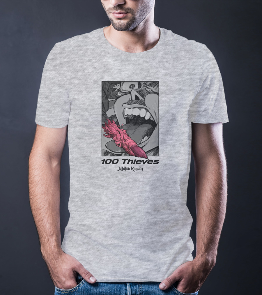 100 Thieves Jujutsu Kaisen Collaboration Manga T-Shirt