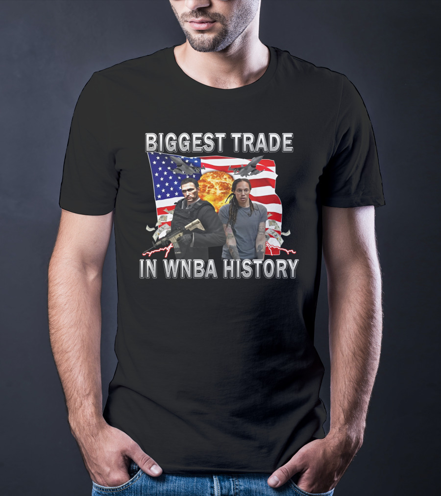 Biggest Trade In WNBA History American Flag Explosion Airplanes Helicopters Cash Players T-Shirt