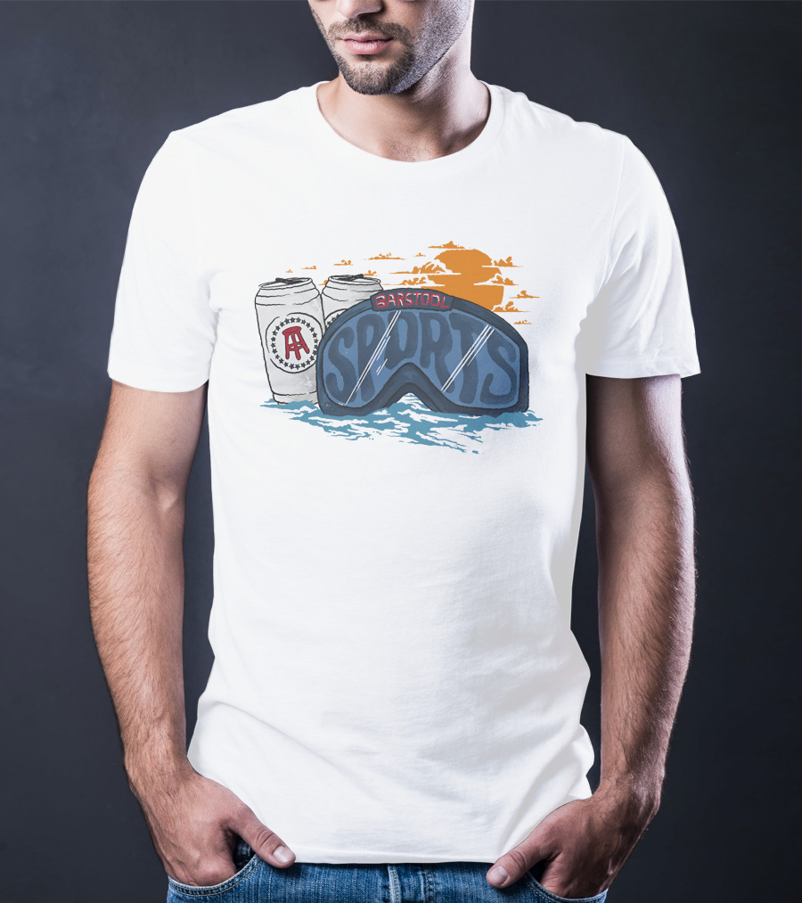 Winter Goggles With Cans And Sunset T-Shirt
