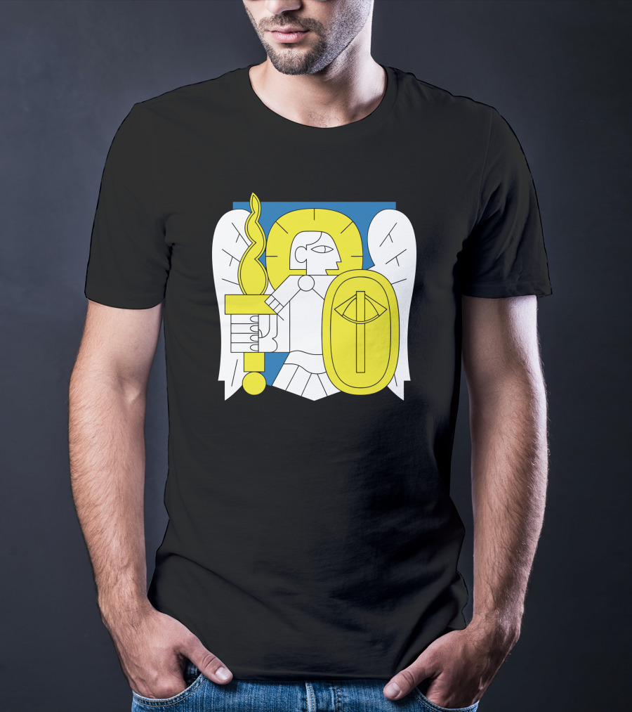 Kyiv Archangel With Torch And Shield Iconic T-Shirt