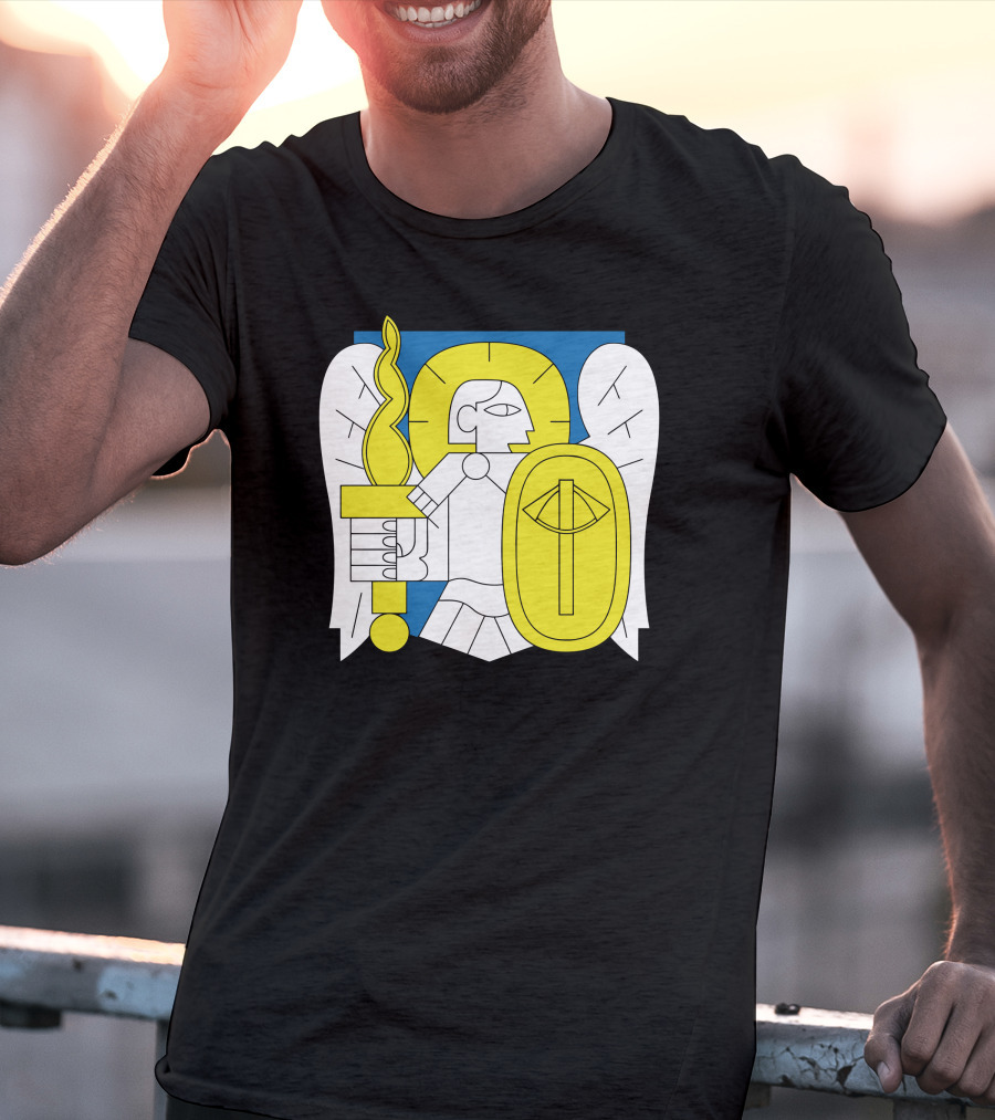 Kyiv Archangel With Torch And Shield Iconic T-Shirt
