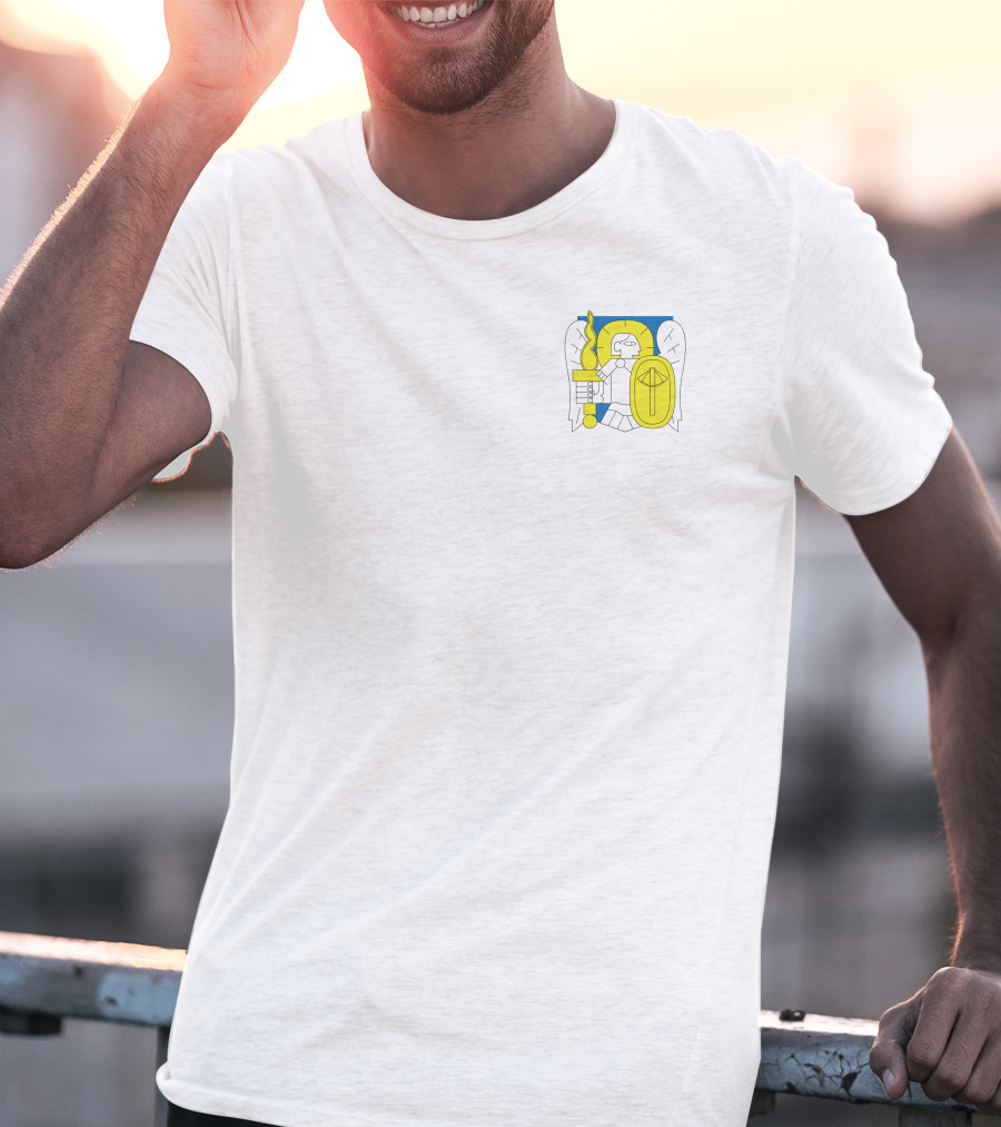 Kyiv Archangel St. Michael Emblem Blue Yellow T-Shirt
