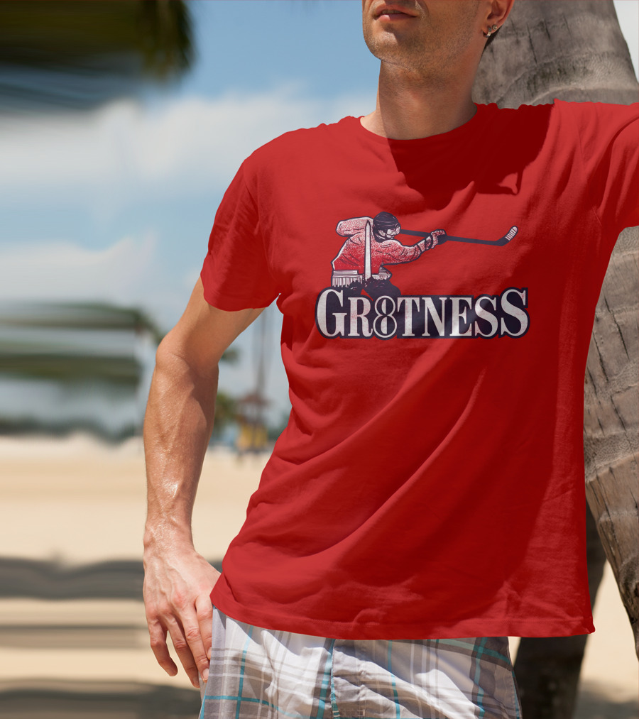 Gr8tness Ice Hockey Player Skating Action T-Shirt