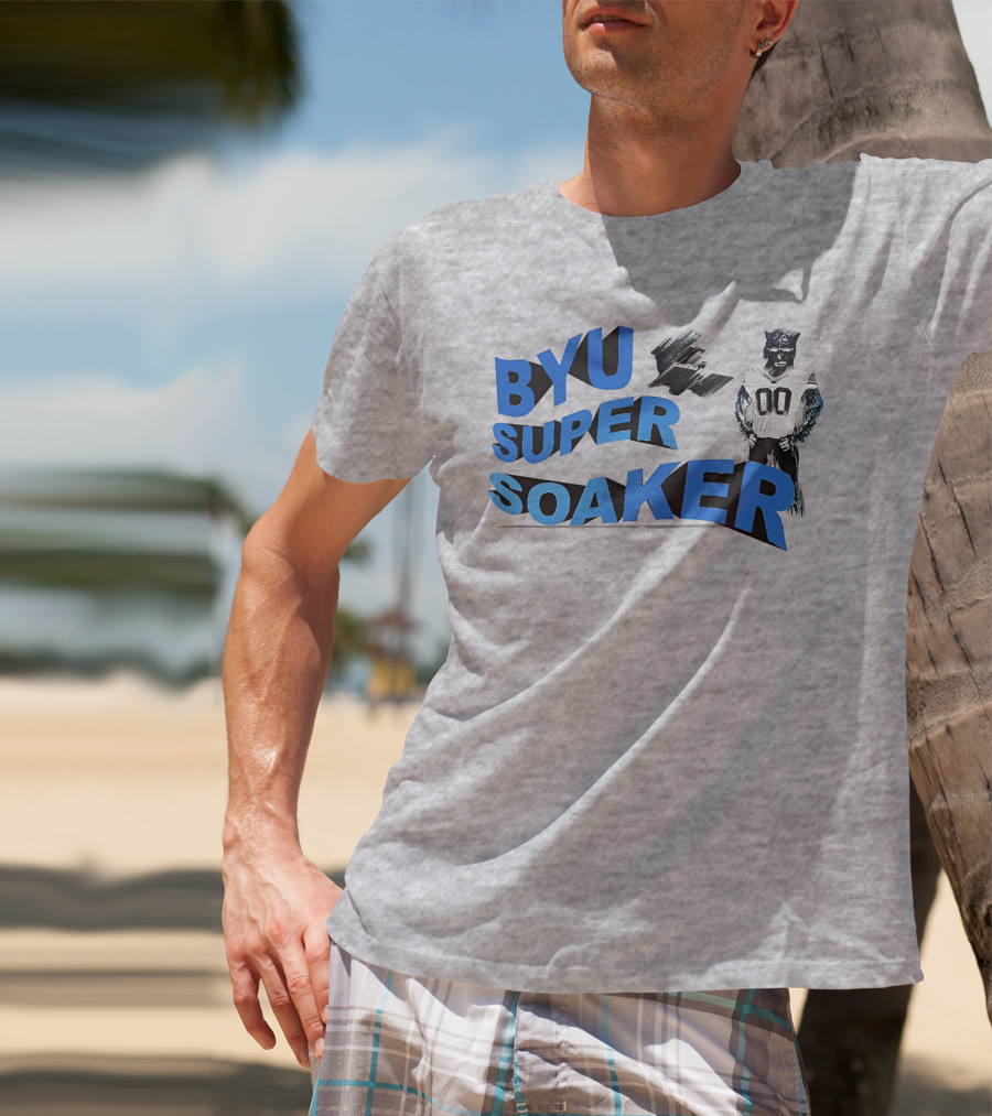 BYU Super Soaker Wildcat Jersey 00 Blue Motion T-Shirt