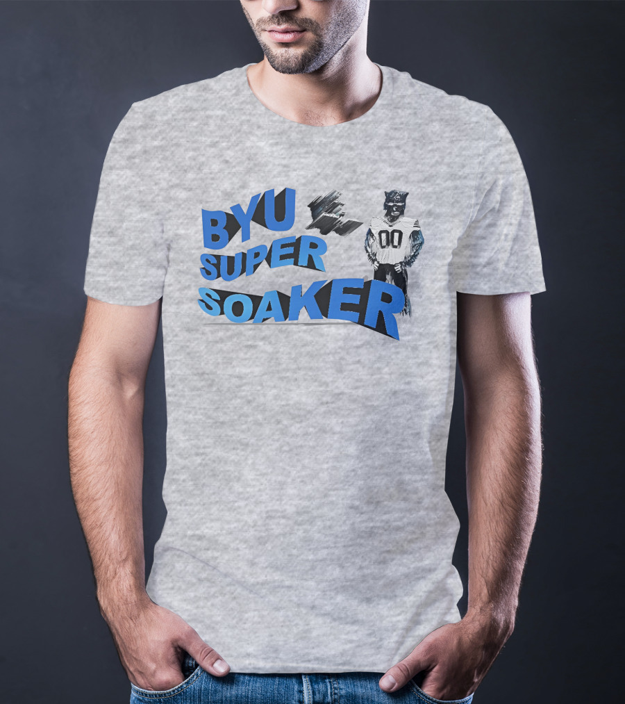 BYU Super Soaker Wildcat Jersey 00 Blue Motion T-Shirt