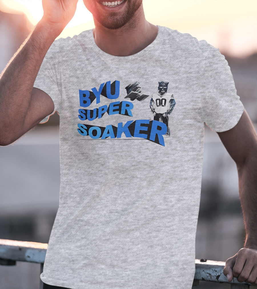 BYU Super Soaker Wildcat Jersey 00 Blue Motion T-Shirt