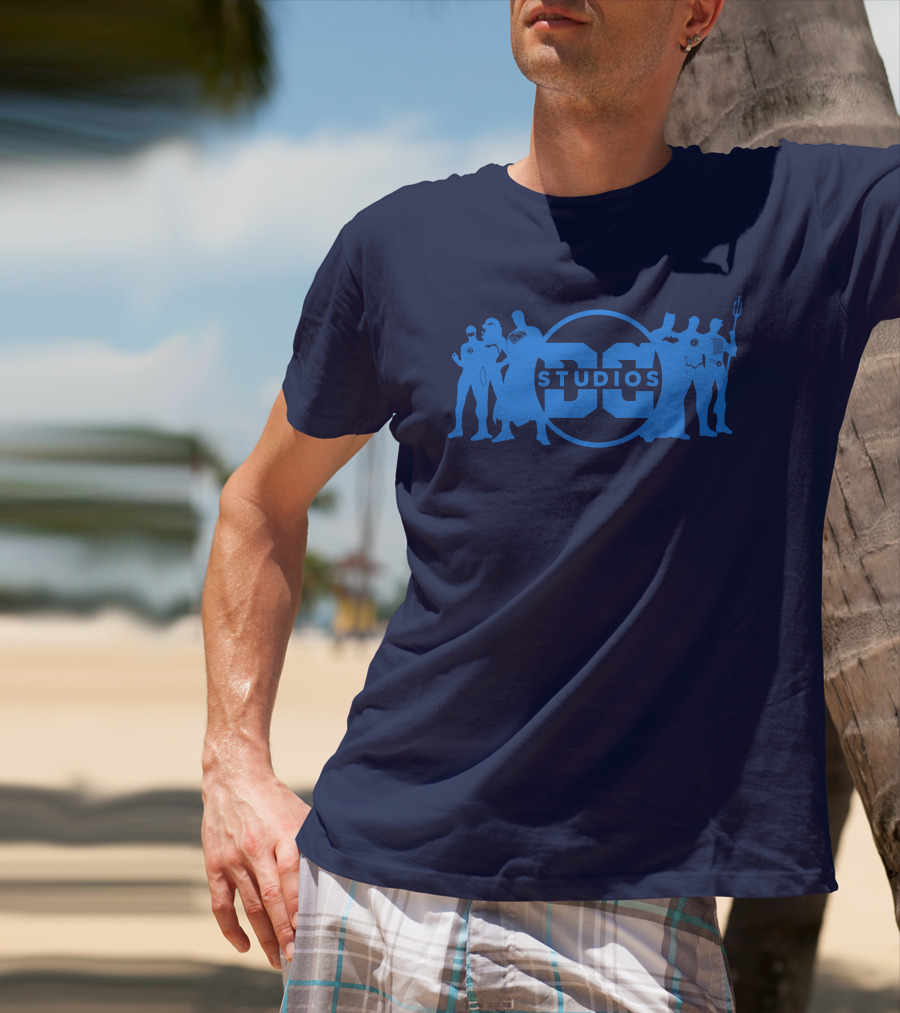 DC Studios Superheroes Silhouettes Logo Iconic Characters T-Shirt