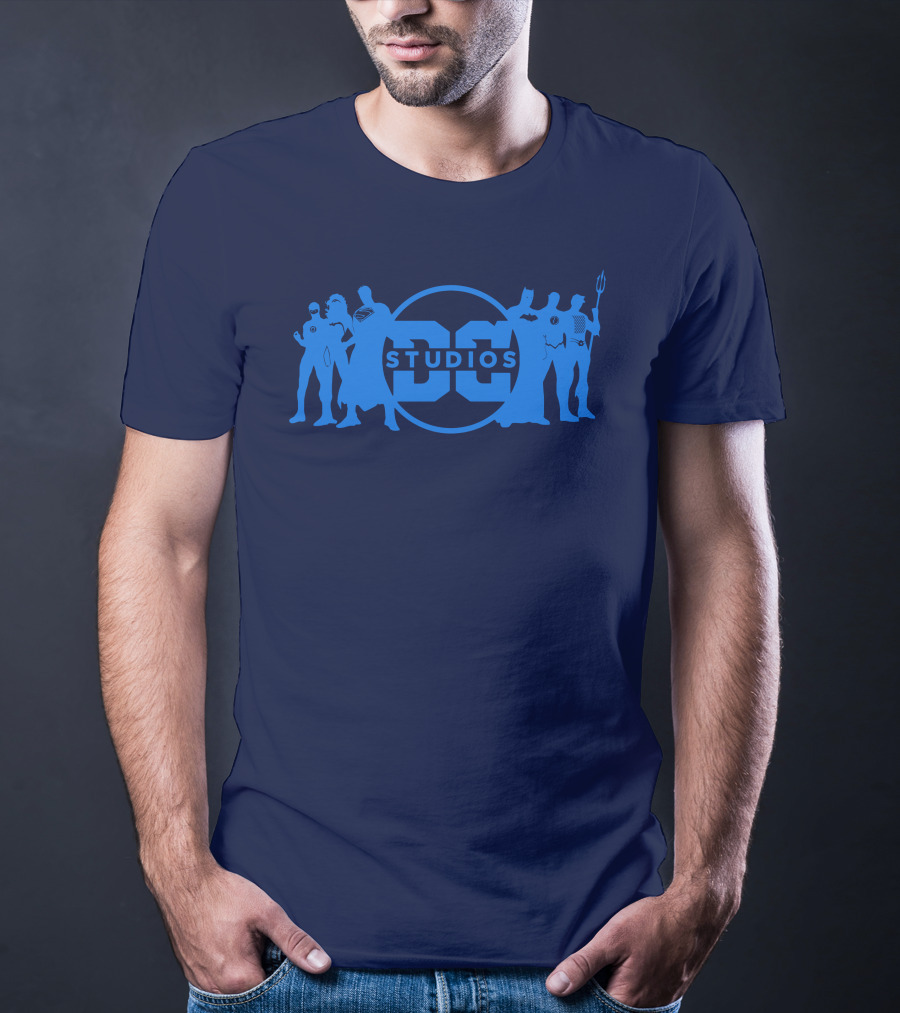 DC Studios Superheroes Silhouettes Logo Iconic Characters T-Shirt