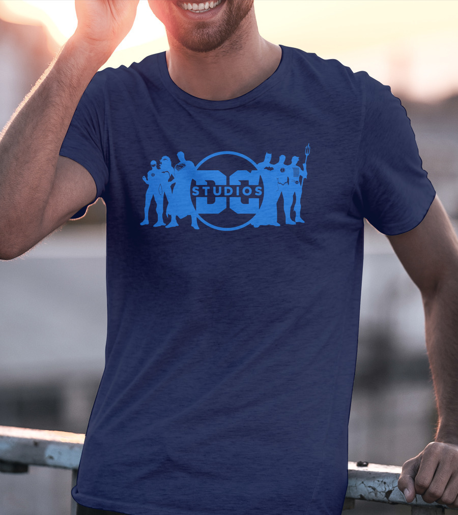 DC Studios Superheroes Silhouettes Logo Iconic Characters T-Shirt