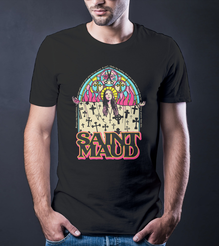 Saint Maud Never Waste Your Pain Stained Glass Crosses T-Shirt