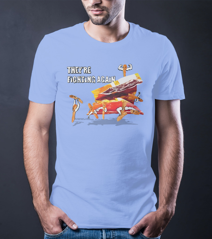 They're Fighting Again Pretzel Snack Showdown Fun T-Shirt