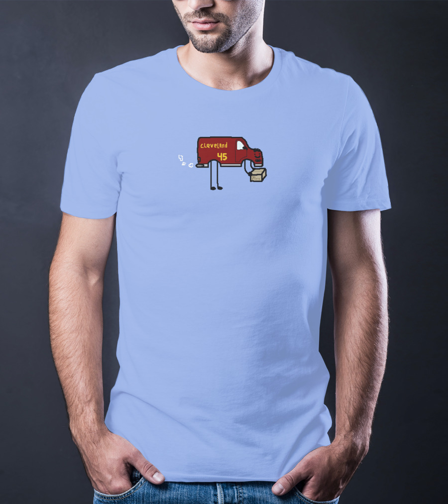 Cleveland 45 Delivery Van Basketball Legend Donovan Mitchell 71 Points T-Shirt