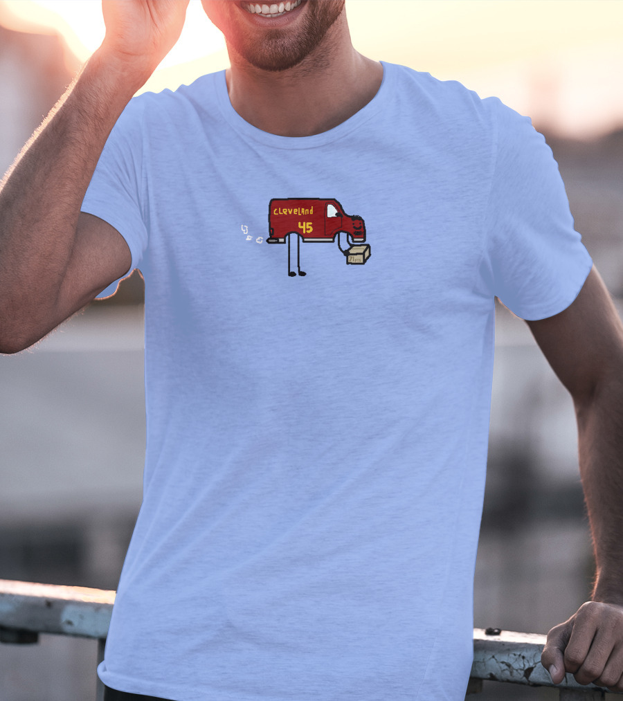 Cleveland 45 Delivery Van Basketball Legend Donovan Mitchell 71 Points T-Shirt