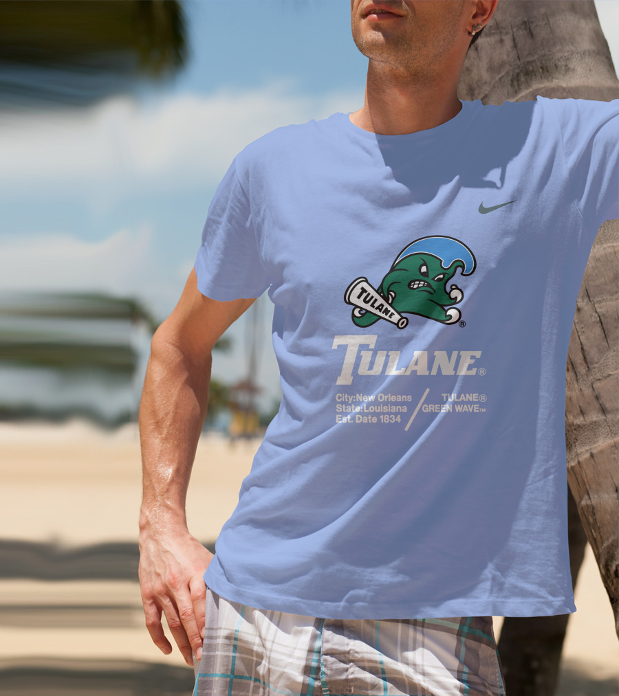 Tulane Green Wave New Orleans Louisiana Est 1834 T-Shirt