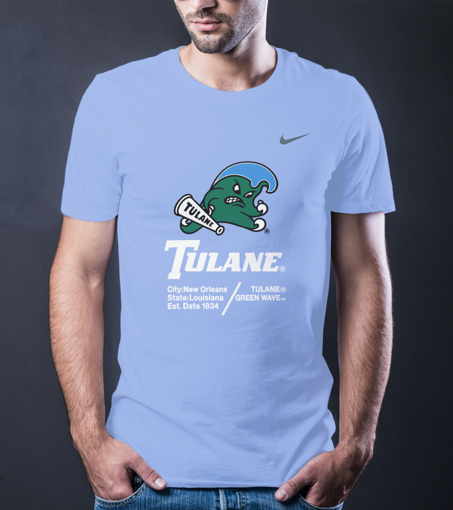 Tulane Green Wave New Orleans Louisiana Est 1834 T-Shirt