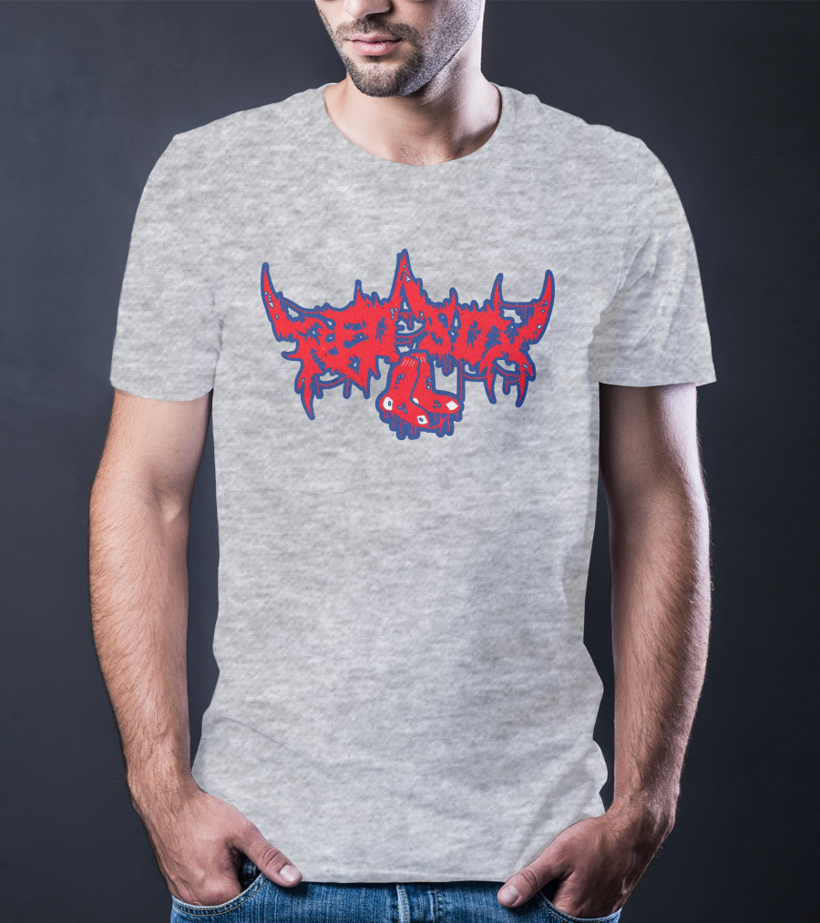 Death Metal Style Red Sox Emo T-Shirt