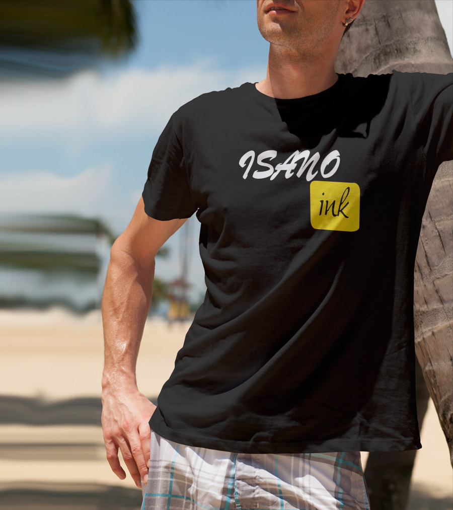ISANO Ink Bold Minimalist Design Stylish Typography T-Shirt