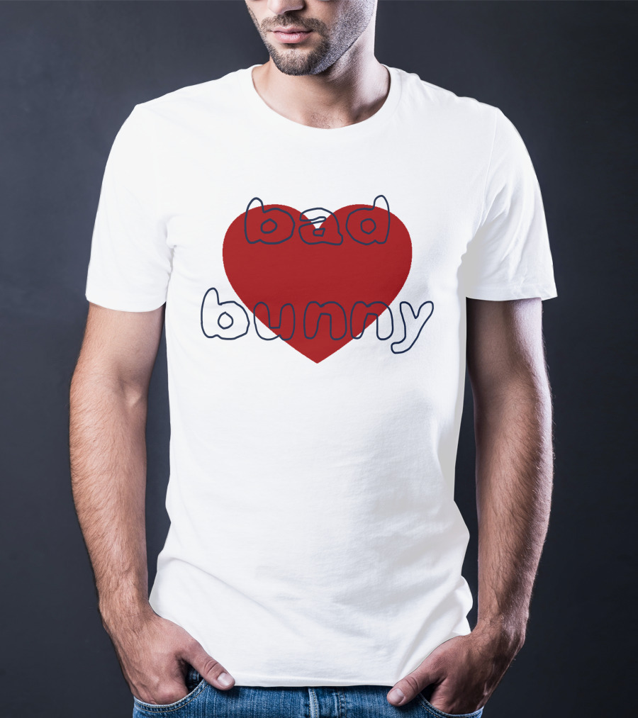 Bad Bunny Red Heart Sanbenito T-Shirt
