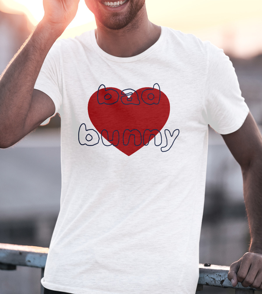 Bad Bunny Red Heart Sanbenito T-Shirt