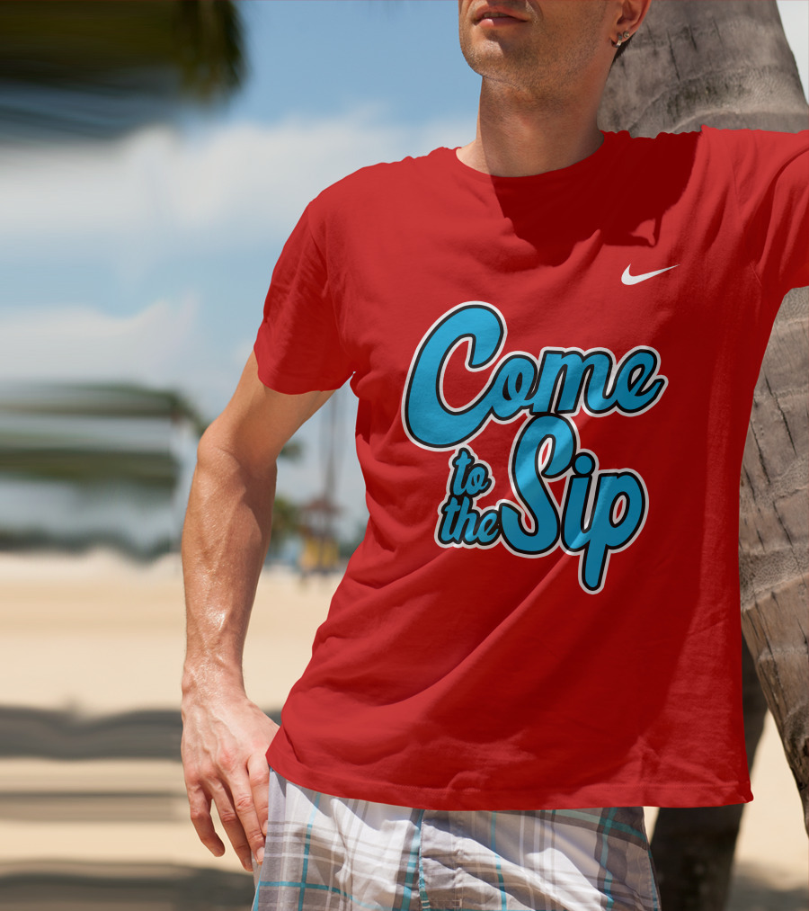 Kelvin Bolden Come To The Sip Red And Blue Script T-Shirt