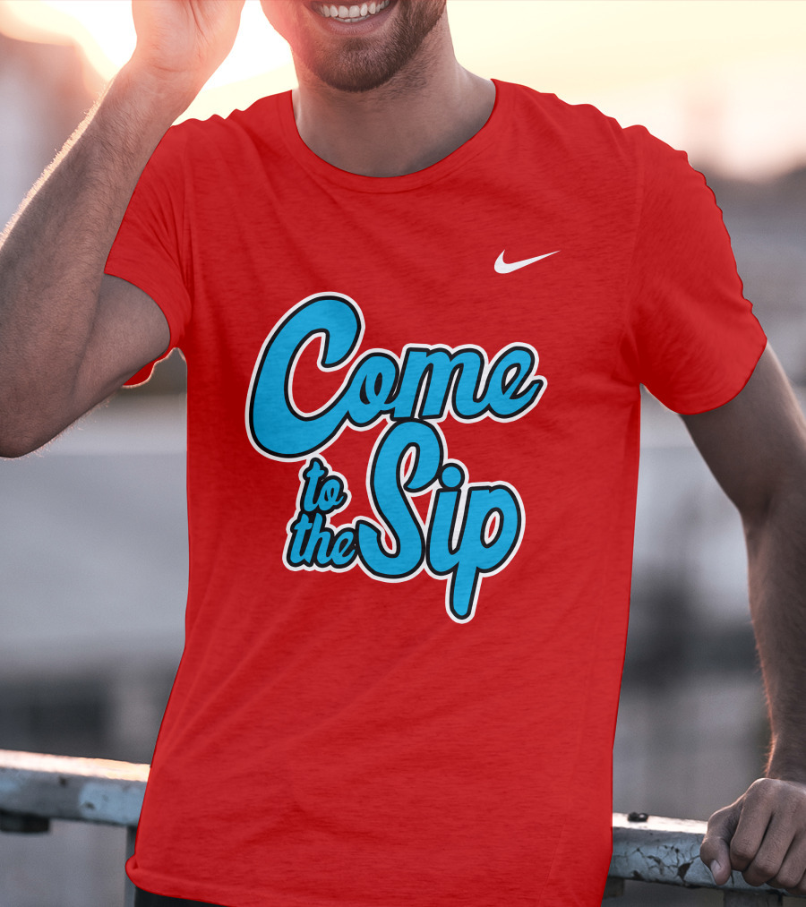 Kelvin Bolden Come To The Sip Red And Blue Script T-Shirt