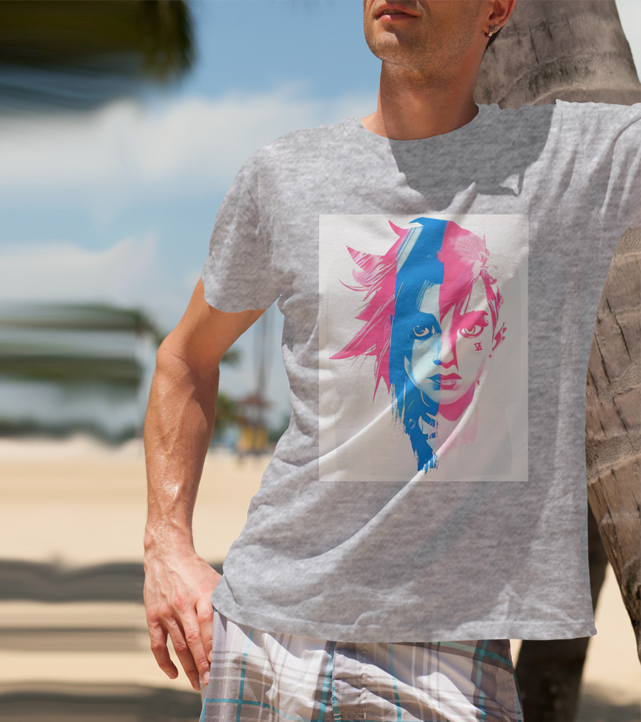Arcaneshow Vi And Jinx Split Face T-Shirt