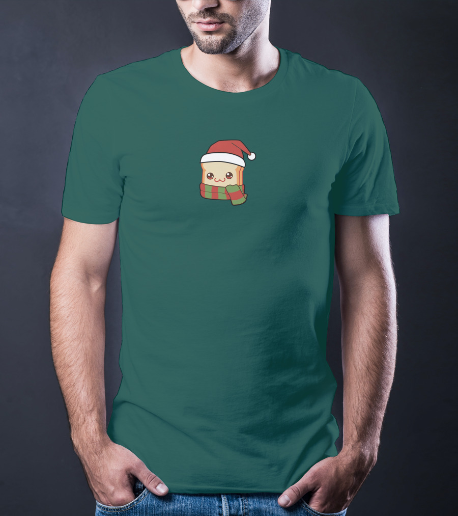 Friendship Bread Shop Christmas Bread Santa Hat And Scarf T-Shirt