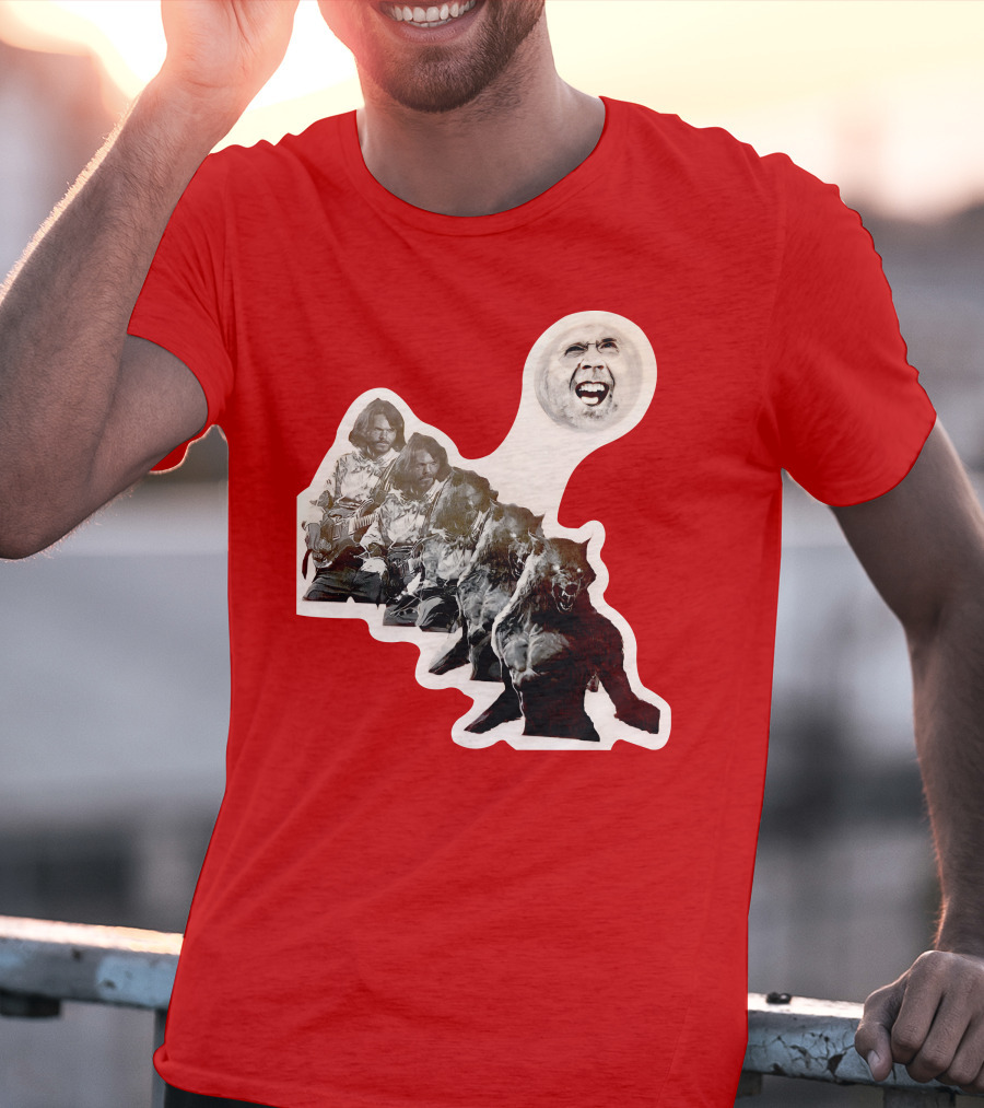 Hilarious Meme Jeffrey Wolf Transformation Full Moon Face Reaction T-Shirt