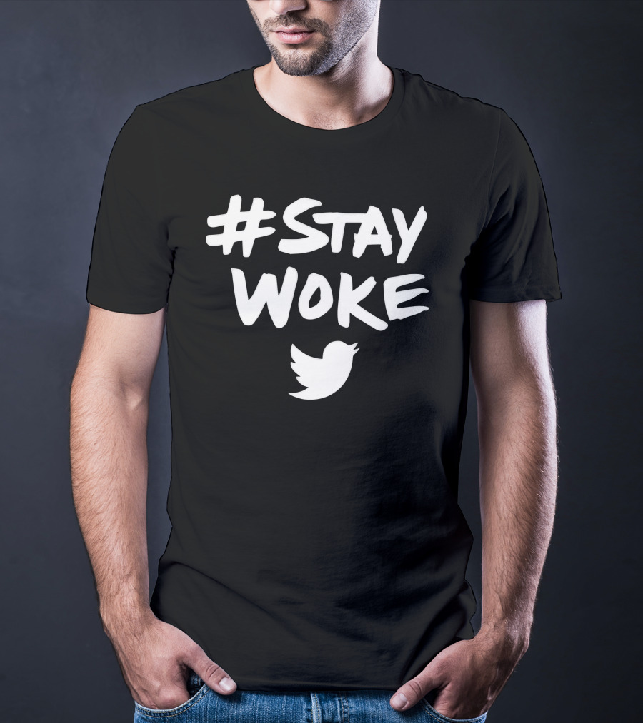 Stay Woke Twitter Bird Logo Elon Musk T-Shirt