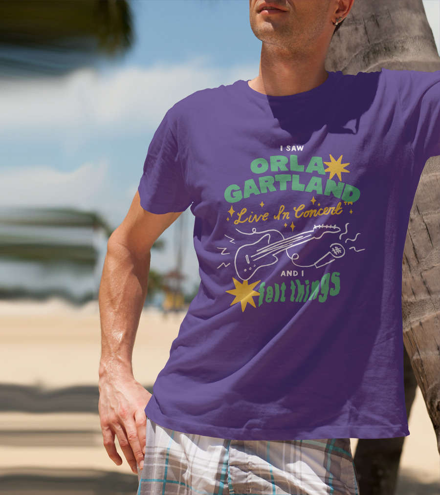 I Saw Orla Gartland Live In Concert And I Felt Things Guitar Microphone Stars T-Shirt