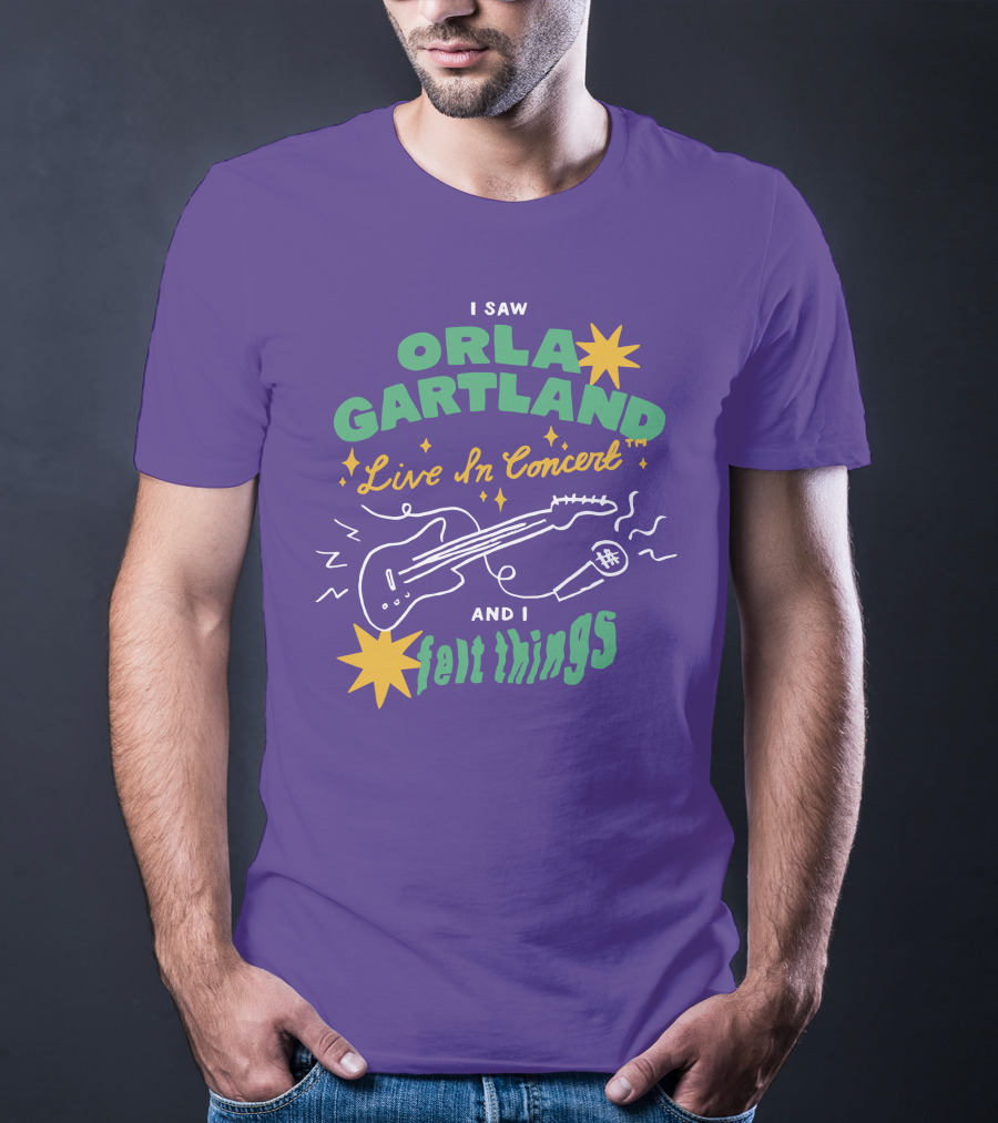 I Saw Orla Gartland Live In Concert And I Felt Things Guitar Microphone Stars T-Shirt
