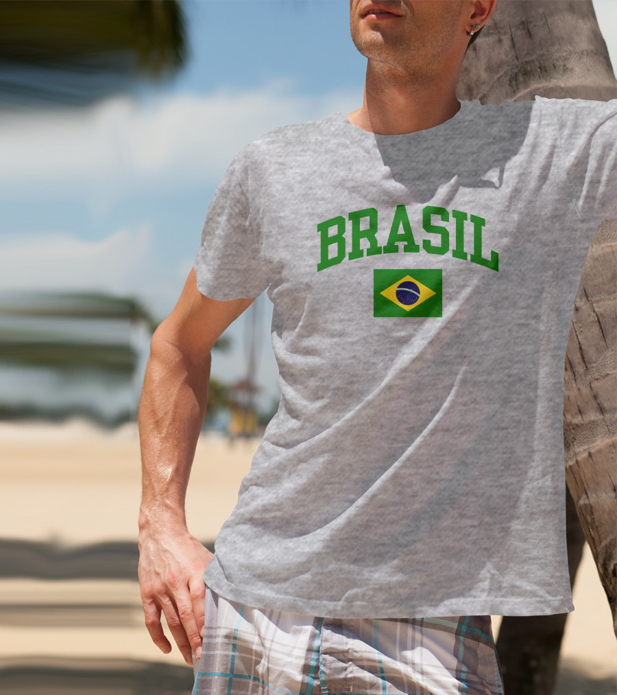 Nowunitedmusic Josh Beauchamp Brasil Flag Wearing T-Shirt