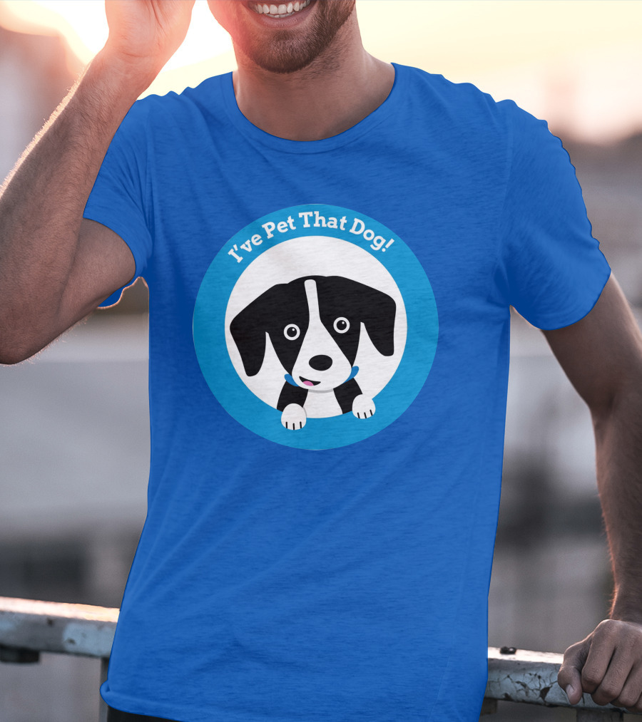 I've Pet That Dog Cute Puppy Circle Weratedogs Merch T-Shirt