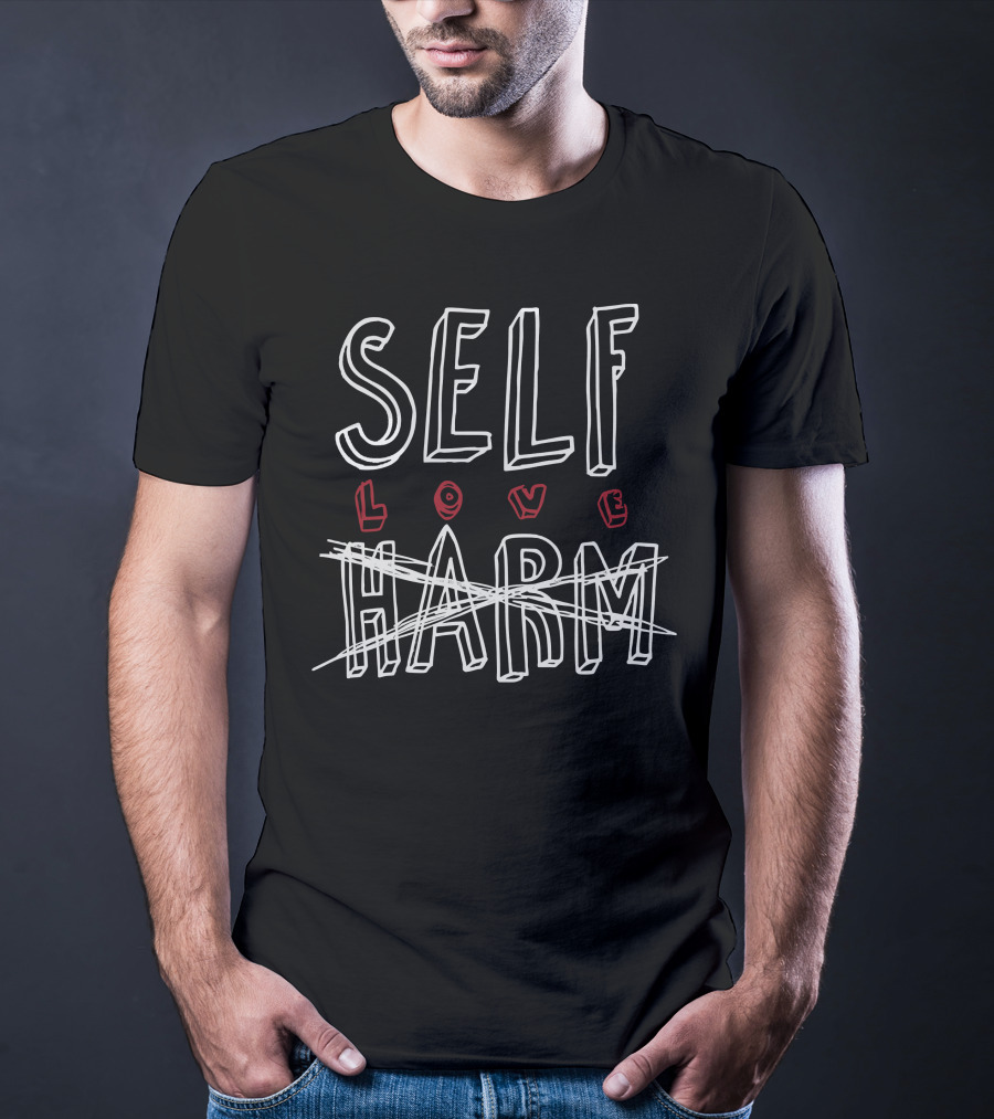 Johnnie Guilbert Self Love Self Harm Crossed Out T-Shirt